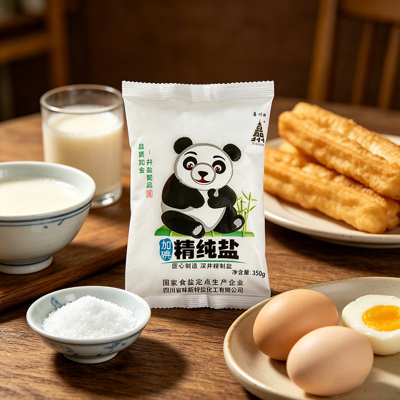 四川家用食用盐深井盐350g袋加碘精制食盐矿盐细盐炒菜盐巴图片