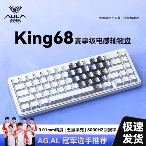 狼蛛68电感轴游戏电竞机械键盘