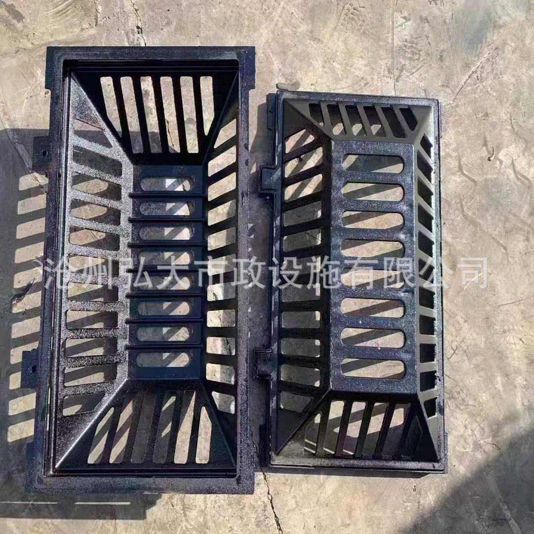 球墨铸铁溢流井盖方形溢流口450*750溢流井雨水篦子溢水井箅