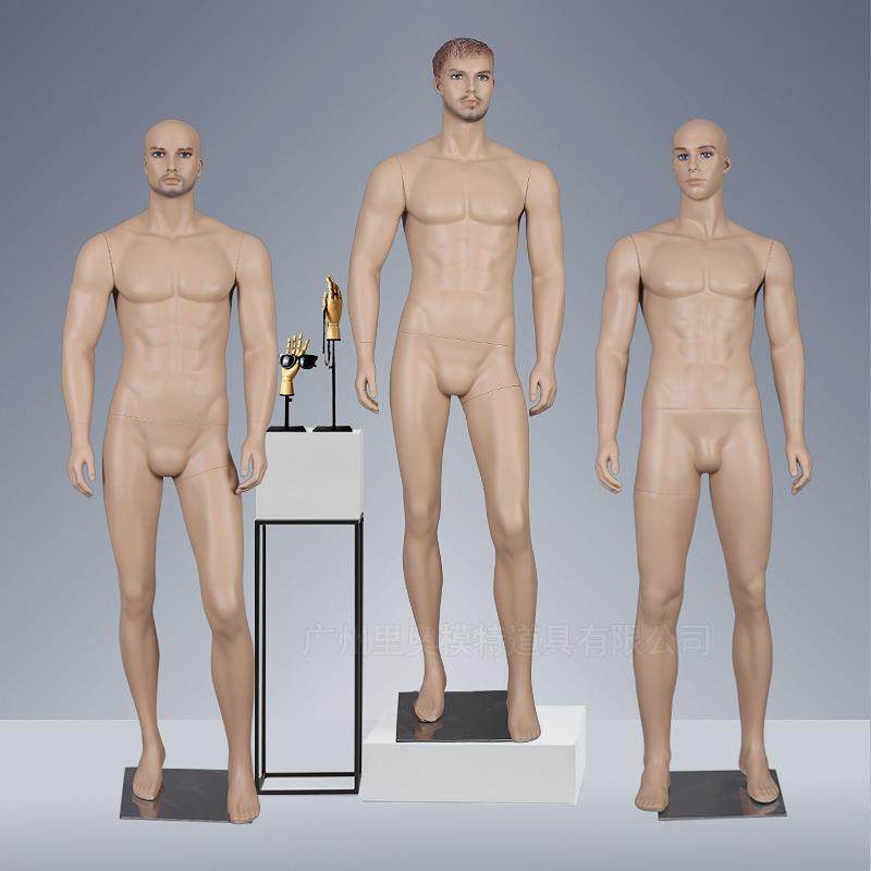 0男模特全身仿真肤色玻璃钢大码肌肉 模特道具服装店展示人台