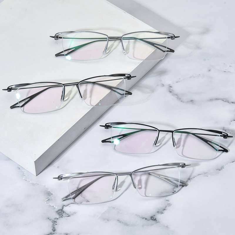 无螺丝半框方形商务眼镜架男超轻纯钛金属光学近视眼镜框男士深圳,农机/农具/农膜,割灌机/割草机/油锯,淘宝优惠券,粉丝福利购,淘宝优惠卷