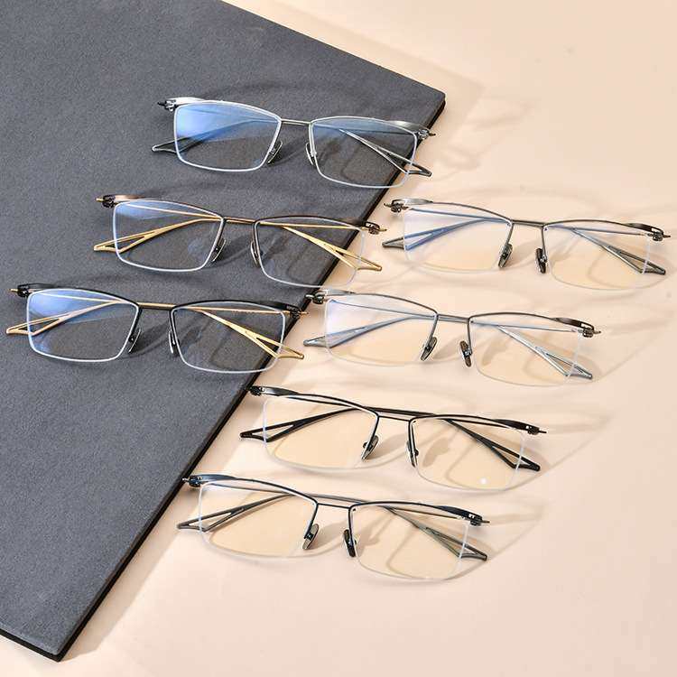 无螺丝半框方形商务眼镜架男超轻纯钛金属光学近视眼镜框男士深圳,农机/农具/农膜,割灌机/割草机/油锯,淘宝优惠券,粉丝福利购,淘宝优惠卷