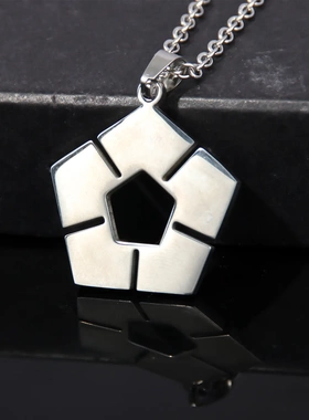 bluelo蓝色监狱足球项链不锈钢蓝锁足球标志吊坠