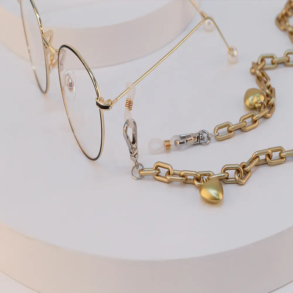 欧美日韩新款树脂o字链爱心防丢口罩链耳机配饰时尚眼镜链