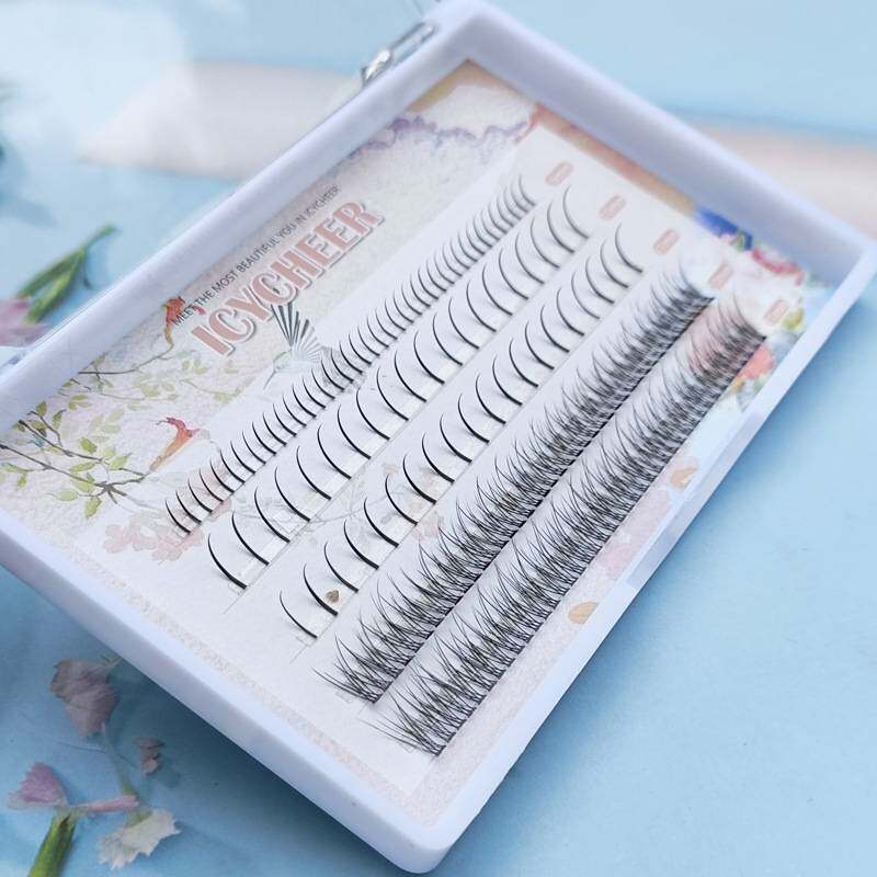 A型仙子毛鱼尾假睫毛仙女分段嫁接套装自然仿真女单簇单根眼睫毛C