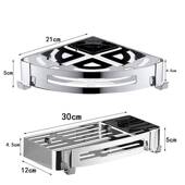 洁西特不锈钢三角置物架卫生间收纳整理卫浴扇形转角篮浴室置物架