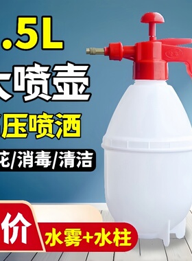 大容量高压喷壶气压式小型喷雾器消毒浇花家用洒水壶清洁雾化喷瓶