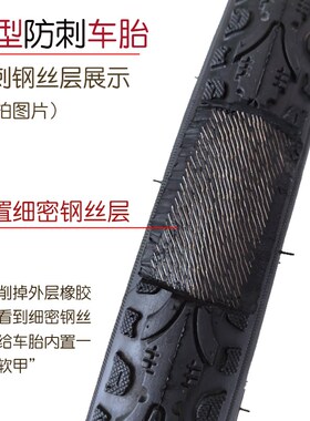 钢丝层防刺b防扎自行车外胎24/26/27.5/700/29寸X1.95/2.10/35/38