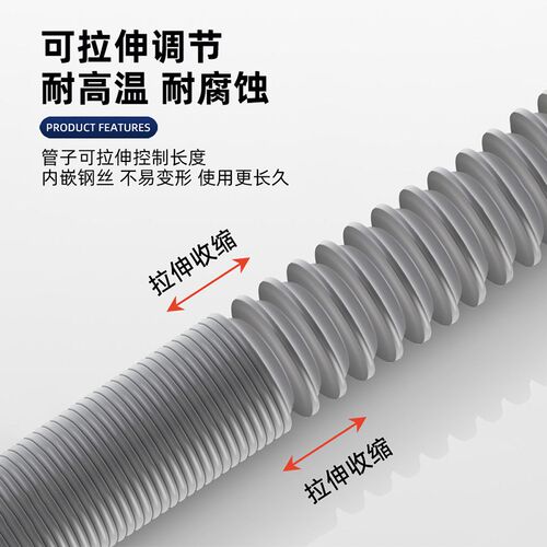 厨房水槽陶瓷洗衣盆横排高位侧排B矮杯下水器节省空间可伸缩管配