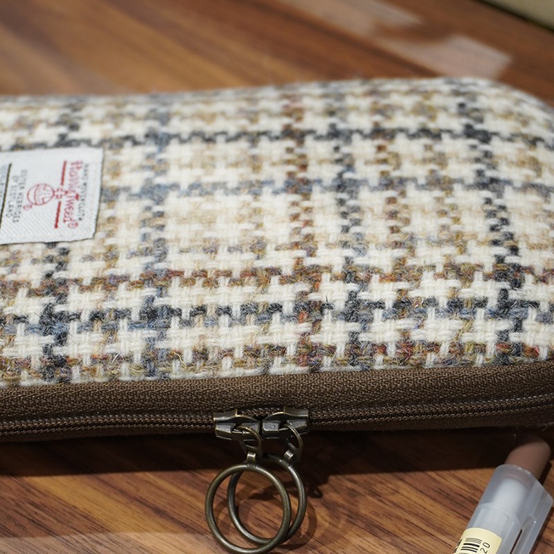 哈里斯粗花呢高颜值烧饼包Harris tGweed笔袋多功能便携简约收纳