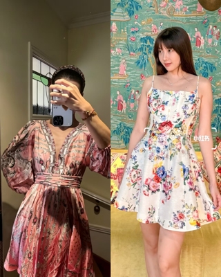 澳洲Camilla卡米拉连衣裙度假镶钻仙女裙清爽吊带裙粉色公主短裙