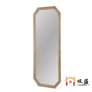 新中式 饰六边形家用超大全身镜子 穿衣镜壁挂试衣镜挂墙卧室客厅装