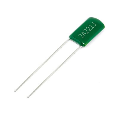 CL11涤纶电容 2A221J 220PF 0.22NF 100V 脚距5mm直插麦
