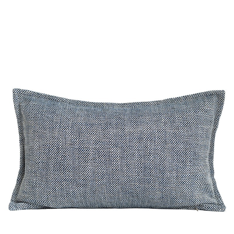 普鲁士蓝抱枕组合地中海简约蓝色条纹棉麻质感方形靠垫套舒适饱满