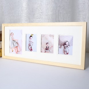 实木相框宝宝满月纪念照片框定制挂卧室墙框人物照片