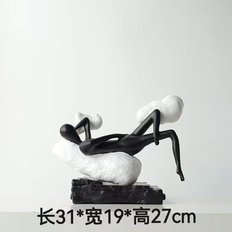 现代轻奢抽象人物艺术体操摆件样板间家居售楼处玄关雕塑软装饰品
