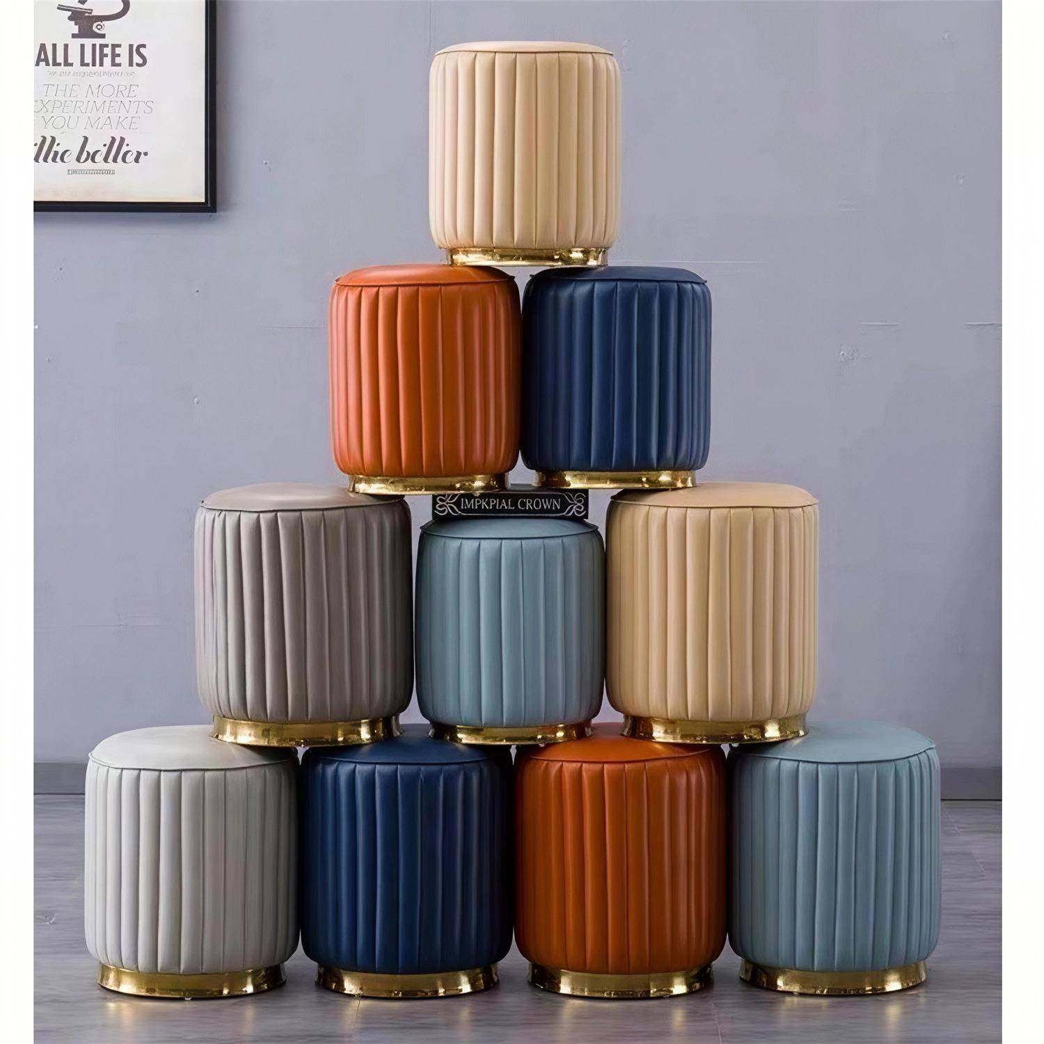 现代茶台椅皮凳皮蹲洽谈椅书椅阳台休闲简约北欧会客椅子单人沙发