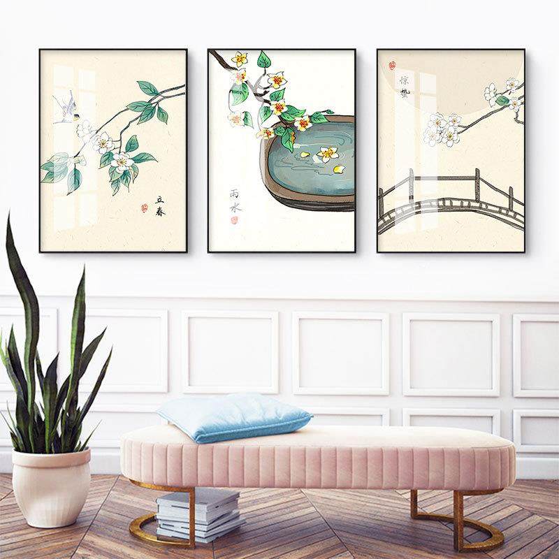 24二十四节气客厅装饰画现代简约新中式餐厅卡纸挂画中国古风墙画,纺织面料/辅料/配套,纺织机械配件,淘宝优惠券,粉丝福利购,淘宝优惠卷