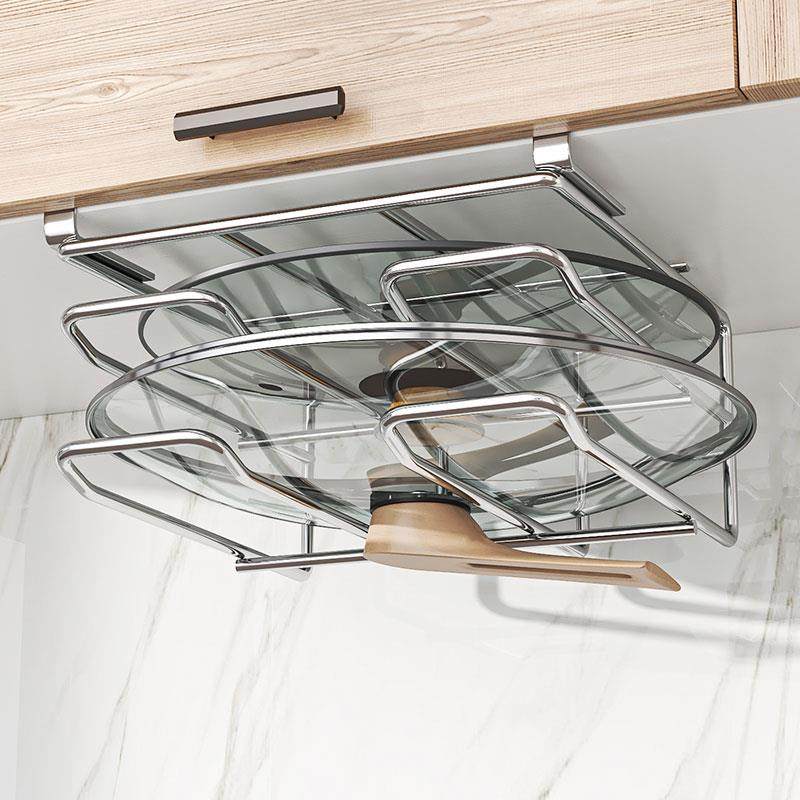 厨房免打孔橱柜下悬挂锅盖置物架砧板放置架菜板架分层收纳架,纺织面料/辅料/配套,纺织机械配件,淘宝优惠券,粉丝福利购,淘宝优惠卷
