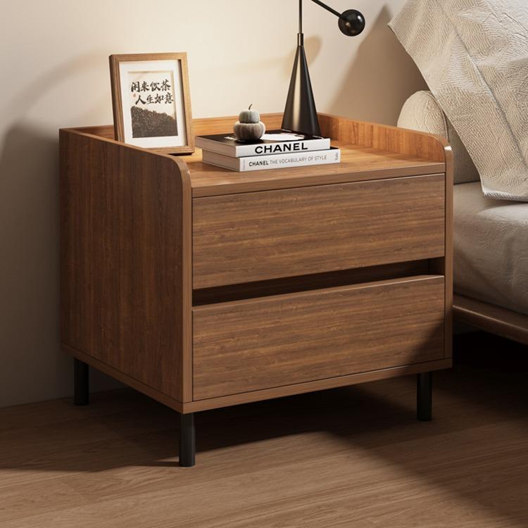 实木床头柜意式轻奢家用卧室小型现代极简床边置物架小柜子储物柜