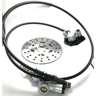 改装四轮漂移电动卡丁车配件1.55米油管脚刹泵卡钳刹车泵碟刹总成