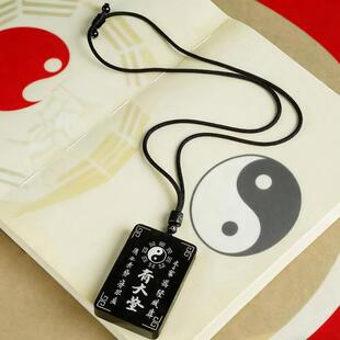 道家饰品手把件高货雷祖讳枣木镶银天师五雷印章挂件挂坠北斗挂饰