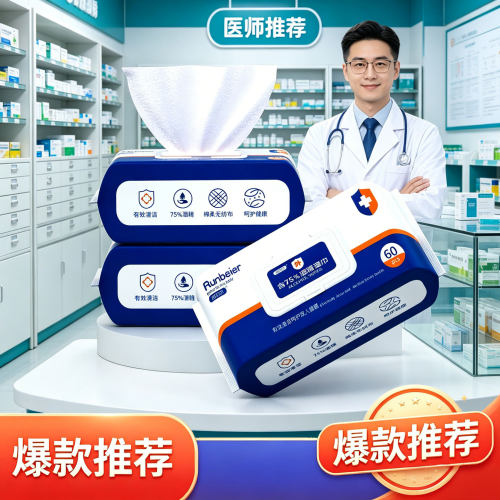 酒精湿巾10包75%杀菌消毒湿巾纸