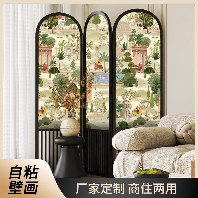 墙纸自粘墙贴一步一景墙布无缝全屋壁布轻奢风高端自粘贴墙布
