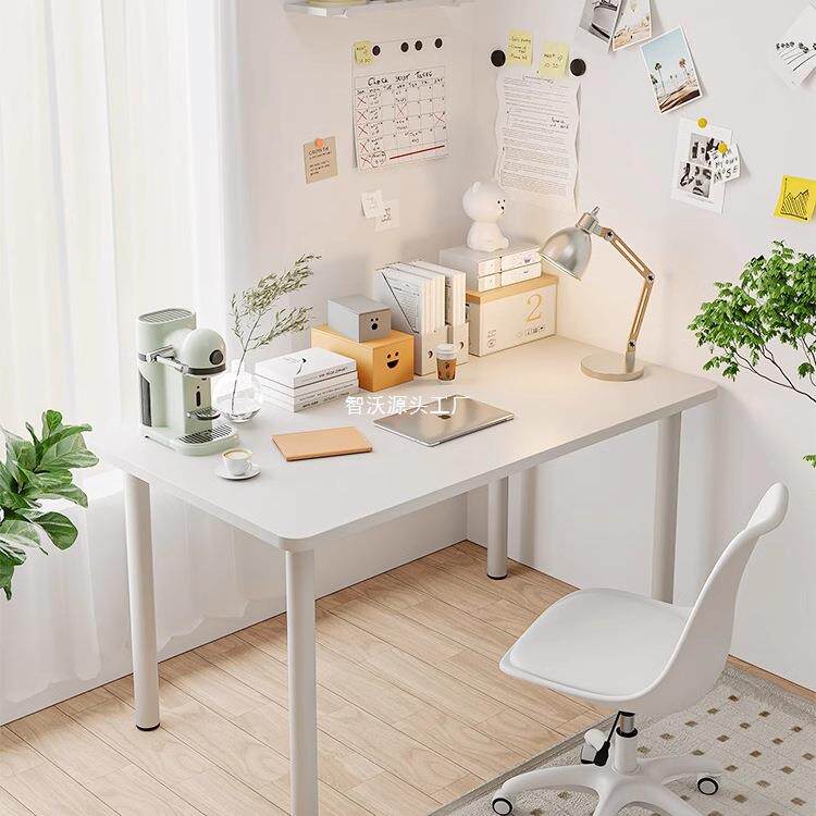 电脑桌椅套装卧室家用学生书桌椅子长方形女生化妆桌简易办公桌子