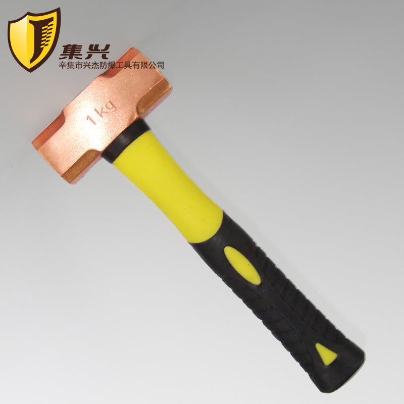 紫铜八角锤塑柄紫铜锤1kg/2kg铜锤榔头大锤八角锤红铜锤紫铜