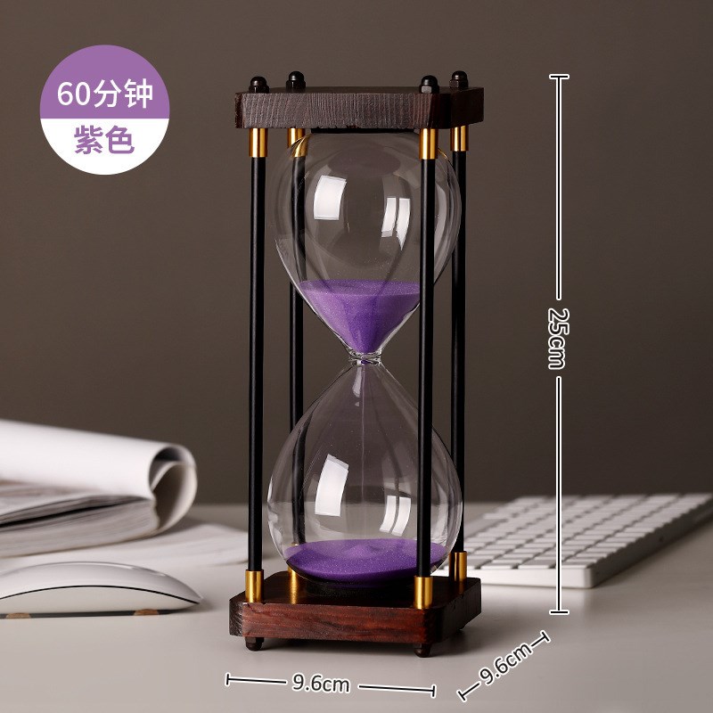 麦缘沙漏计时器儿童30分钟60分钟创意复古一小时摆件时间流沙防摔