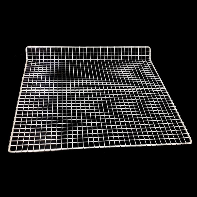304/316烘干网片蛋糕面包冷却晾晒用弯形方孔网片烧烤烘干摆肉架