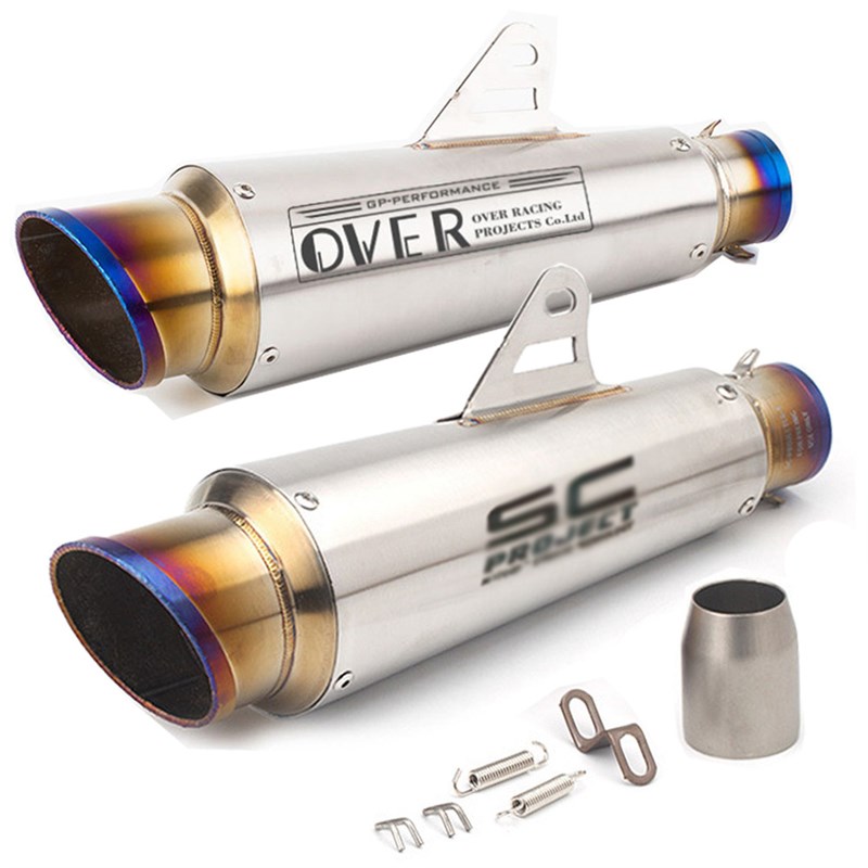 鲨鱼嘴OVER排气摩托车排气管适用忍者400/Z250/R6/R1/CBR/MT07/R3