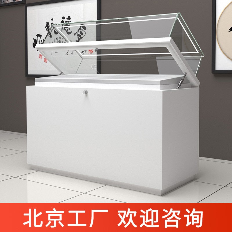 液压博物馆玻璃展示柜古董文物柜台玉器陈列柜珠宝展览展厅展示柜