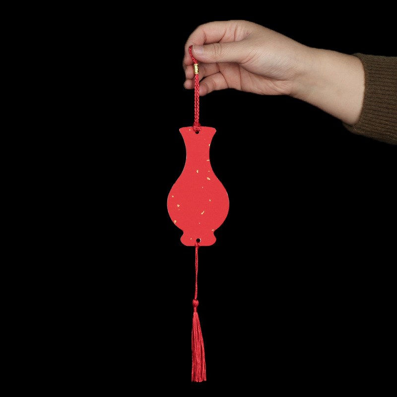 宣纸迷你洒金小挂件12cm左右新年装饰春节用品福字空白万年红bv挂