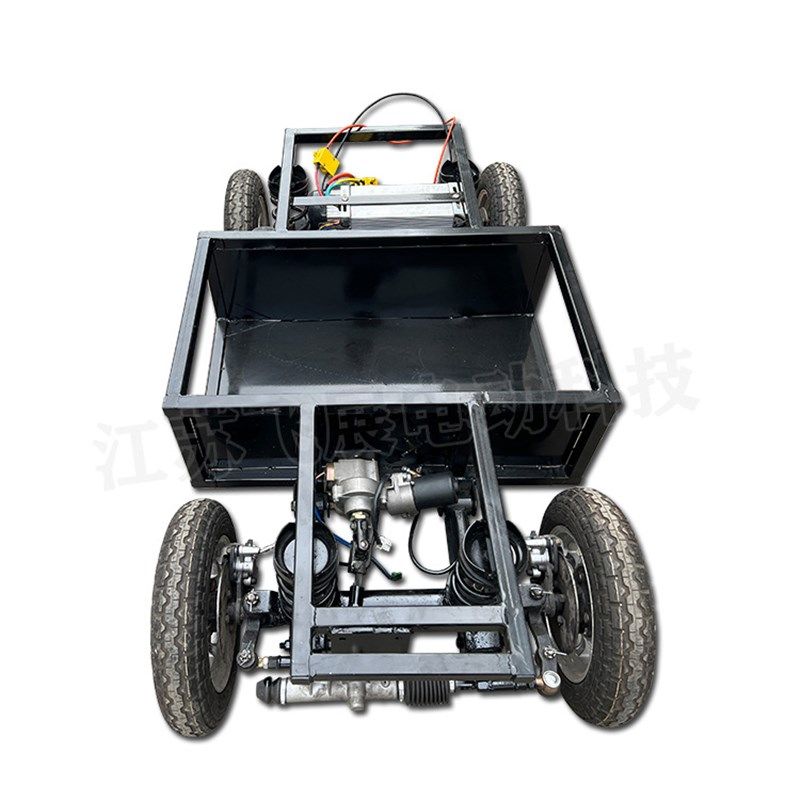 电动四轮小型遥控底盘推杆刹车电子助力转向减震弹簧真空轮胎配件