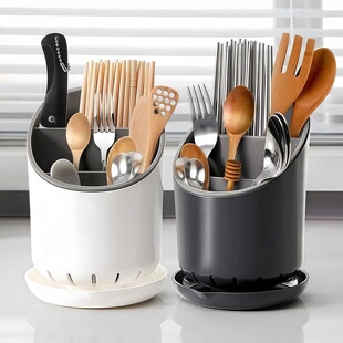厨房筷子筒沥水餐具收纳盒勺子叉置物架塑料筷子篓创意筷托筷子笼