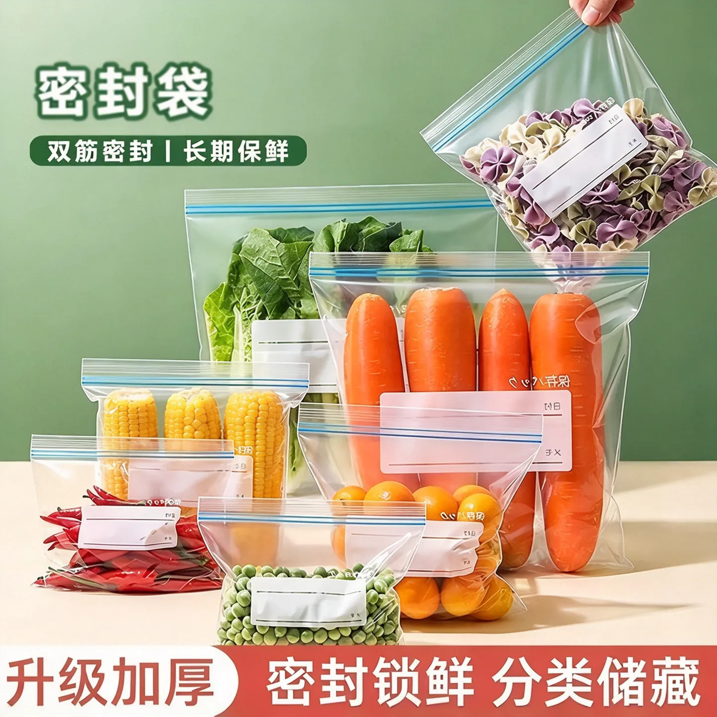 冰箱冷藏食品级加厚自封保鲜袋