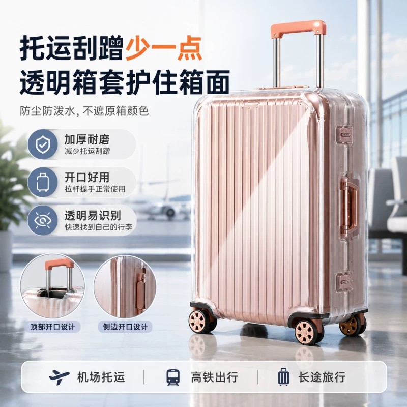 透明行李箱保护套托运防摔防雨