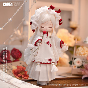 COME4FREE旗舰店.甜品系列.白无垢娃衣12分OB11玩偶BJD裙公仔衣服