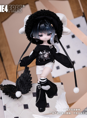 COME4FREE旗舰店日常系列【镜像双子-黑羊】OB11玩偶12分BJD娃衣