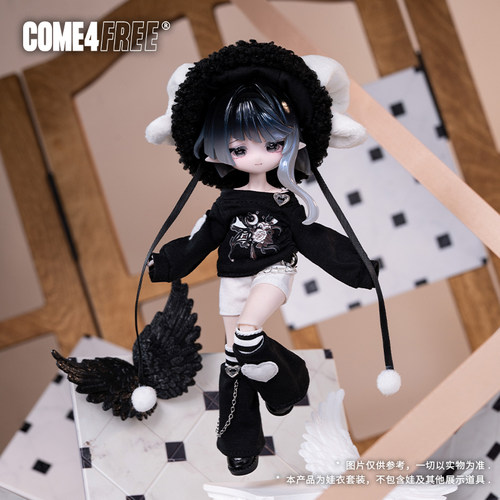 COME4FREE旗舰店日常系列【镜像双子-黑羊】OB11玩偶12分BJD娃衣