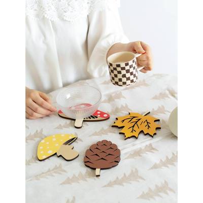 CoolerColour原创设计木质隔热垫杯垫餐桌垫家用碗垫盘垫锅垫防烫