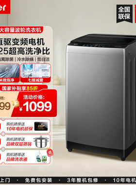 海尔波轮洗衣机大容量全自动家用10/12/公斤直驱变频20E