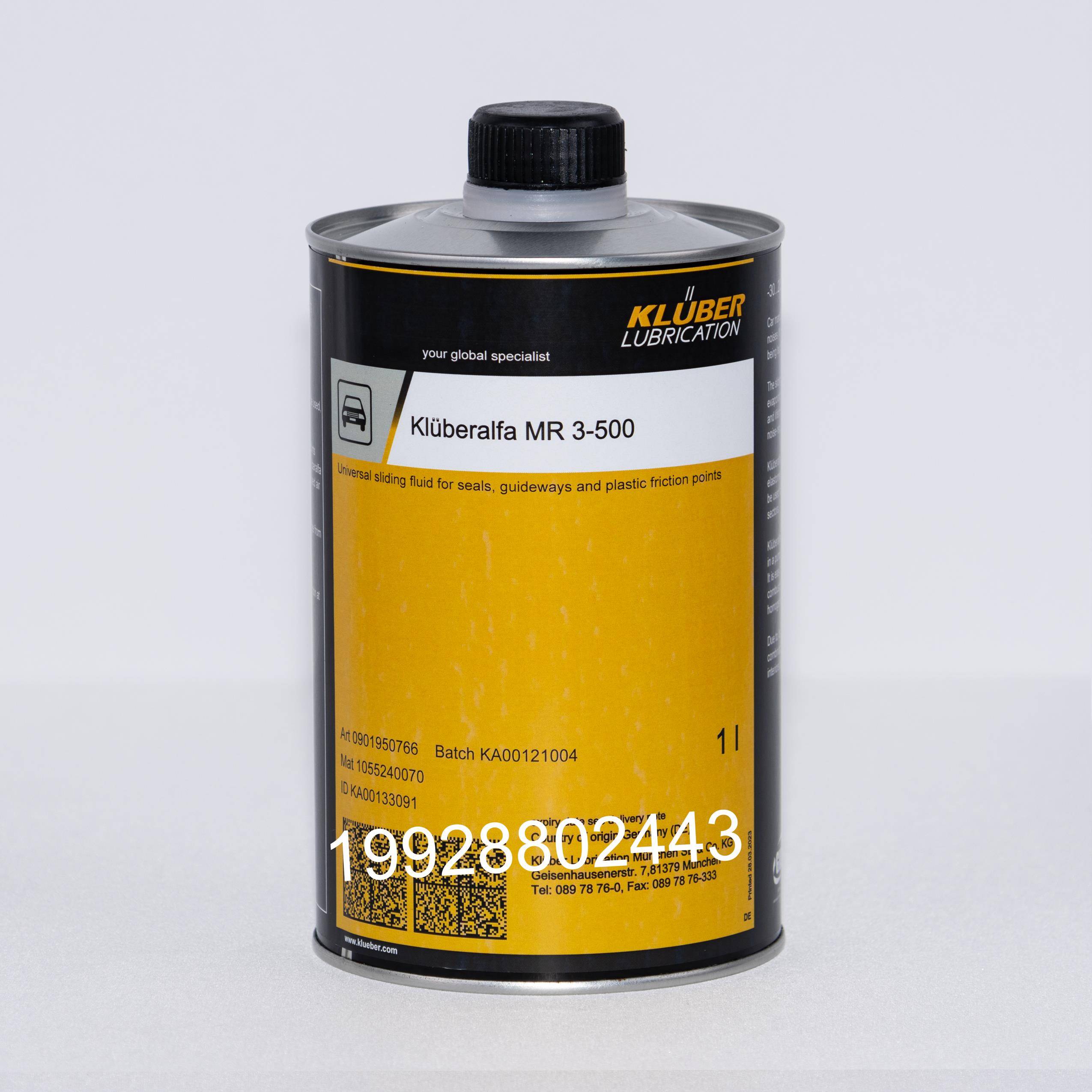 Kluberalfa MR 3-500 800用于密封件、导轨和塑料摩擦点的润滑液