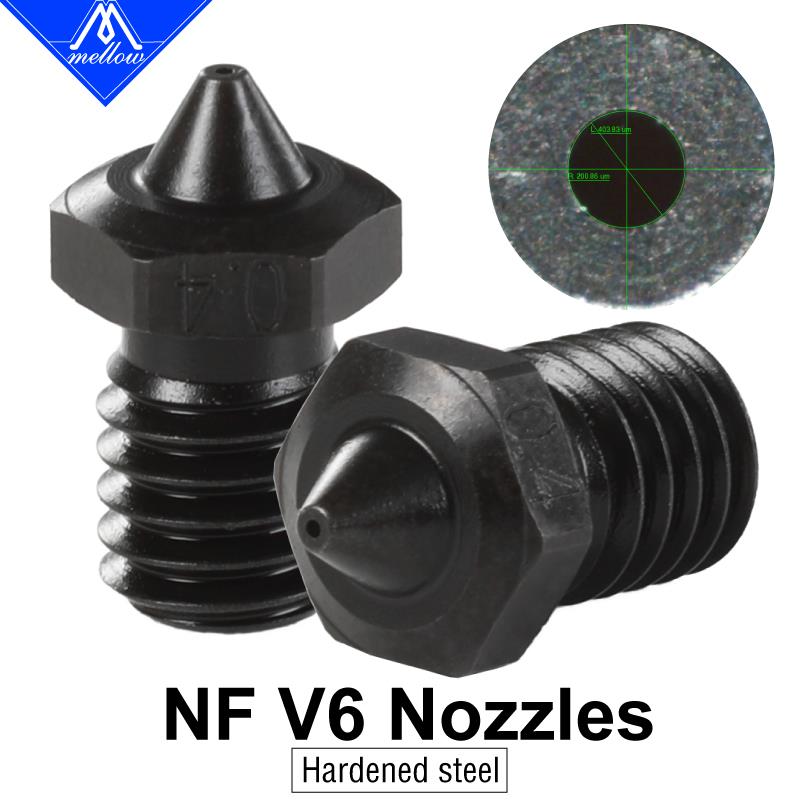 Mellow/Fly高质量Sharp Nf V6硬化钢喷嘴Hotend E3D 3d打印配件