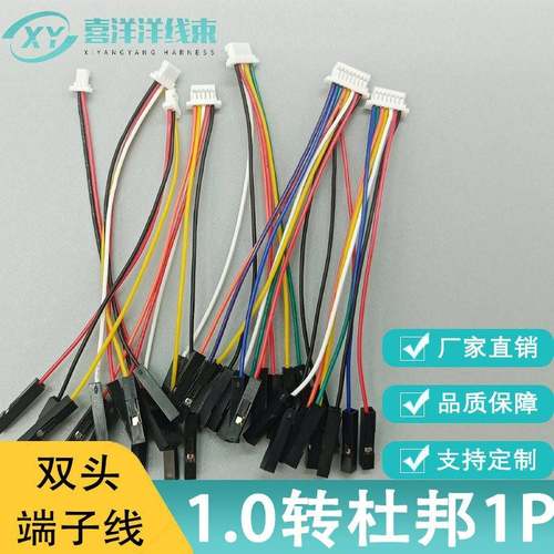 1.0转杜邦母端1P 双头端子线 连接线 电源线 2-10P电子线支持定制