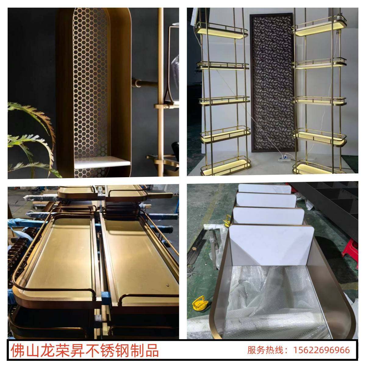 不锈钢制品异形焊接加工金属框架弧圆形门套装饰矮墙隔断玻璃定制