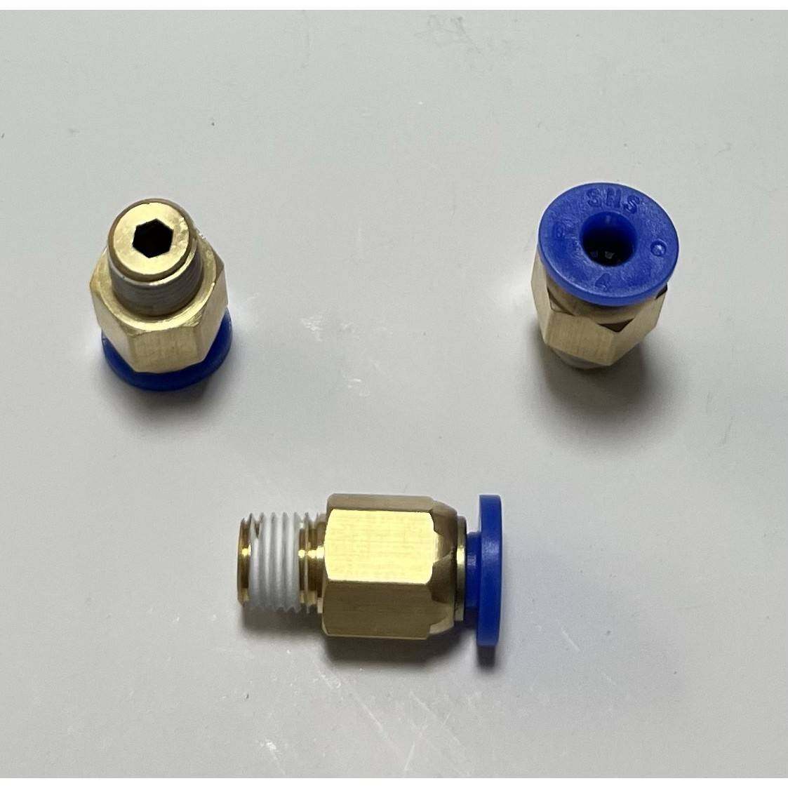 PT1/16-4mm6mm pu管快接接头外螺纹PT1/16外丝 接外径4-6mm管快插