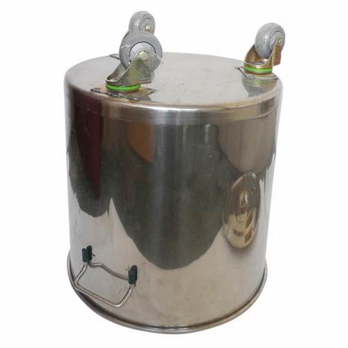 OF9D不锈钢桶周转桶带盖加厚圆桶物料桶加工出水口带轮子定 做大